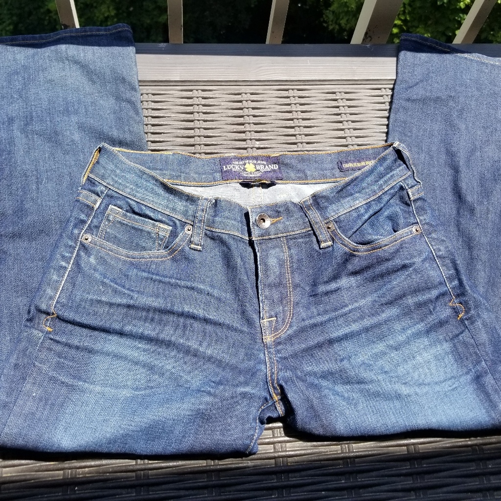 Lucky Brand Charlie Baby Boot Capri Dk Wash Jeans